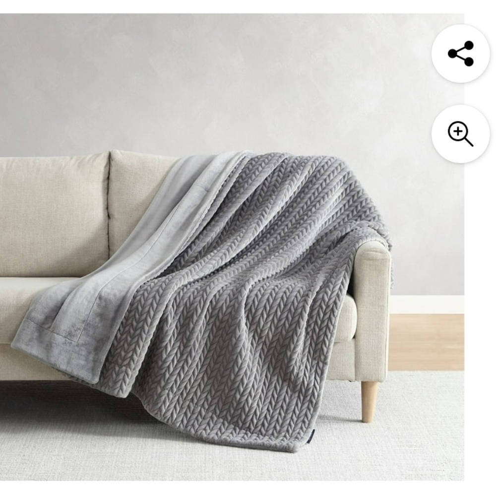 (5) Ann Taylors Luxurious Chevron Plush Throw Blanket